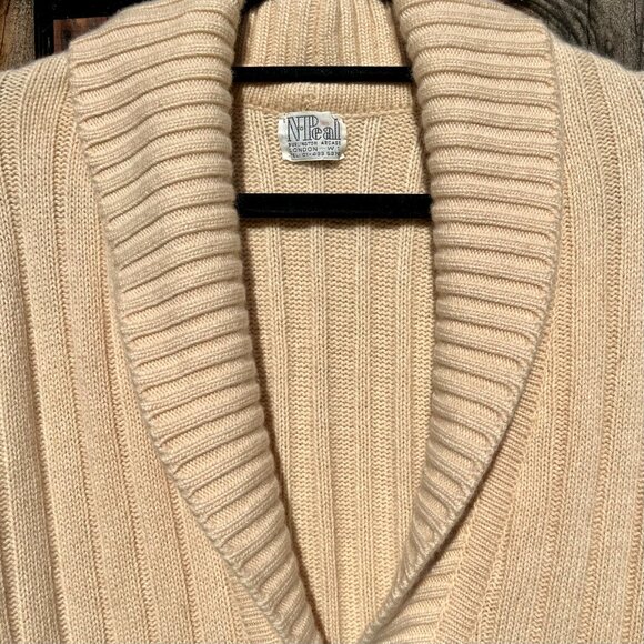 N.Peal 100% Cashmere Beige Cardigan Sweater - Picture 8 of 9